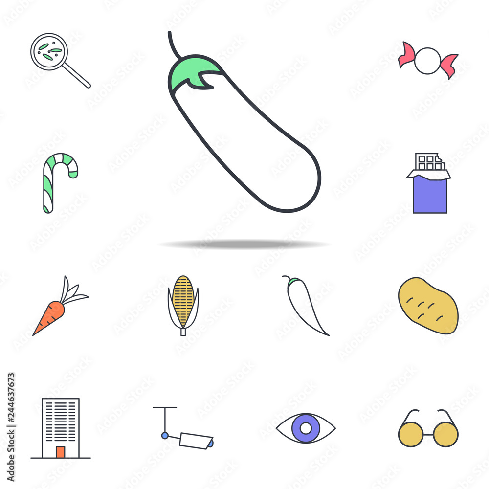 Poster eggplant icon. web icons universal set for web and mobile