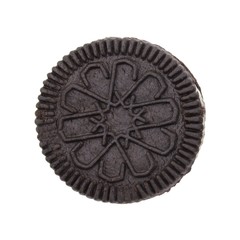 Chocolate Cookies and cream close-up isolated on white background