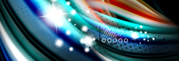 Color flow poster. Wave Liquid shape color background. Art design for your design