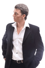 portrait of a young man in a business suit