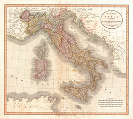 1799, Cary Map of Italy, John Cary, 1754 – 1835, was an English cartographer, John Cary, 1754 – 1835, English cartographer
