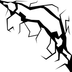 Isolated wall crack image. Vector illustration design