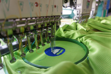 Embroidery machine needle in Textile Industry at Garment Manufacturers, Embroidery T-shirt in...