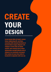 Abstract background between dark orange and dark blue. Vector eps10.