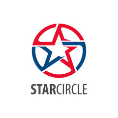 Star circle logo concept design. Circle star Symbol graphic template element vector