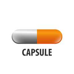 Capsule loading logo concept design. Symbol graphic template element vector