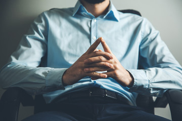 man hand talking