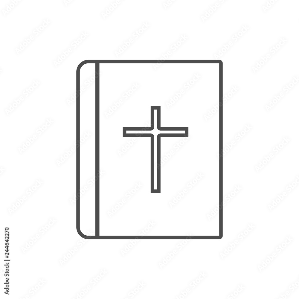 Poster bible icon. element of cyber security for mobile concept and web apps icon. thin line icon for websi