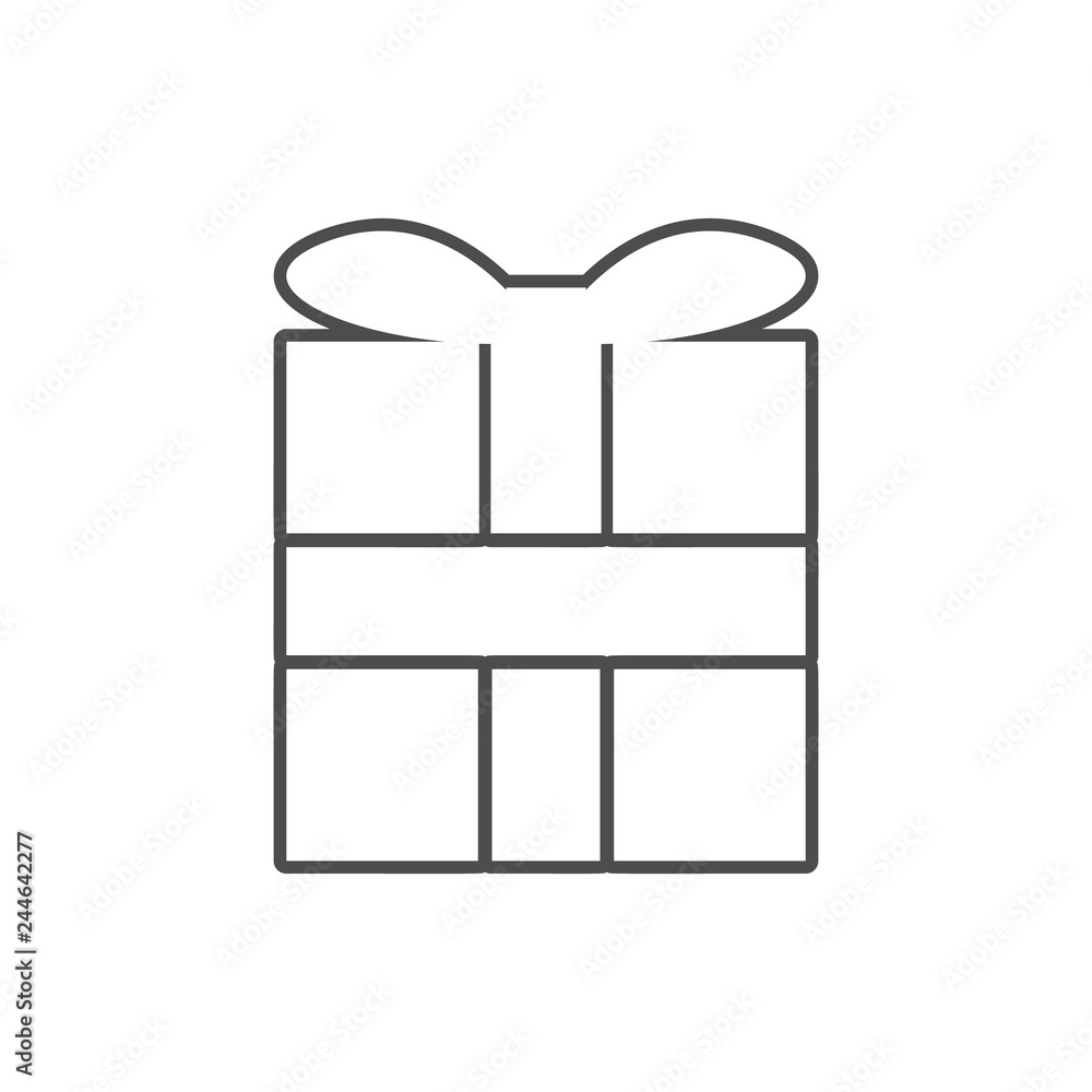 Poster gift box icon. element of cyber security for mobile concept and web apps icon. thin line icon for we