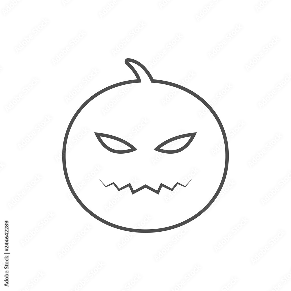 Poster helovin pumpkin icon. element of cyber security for mobile concept and web apps icon. thin line icon