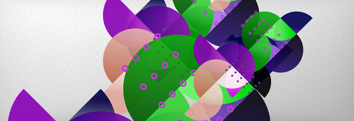 Circles and semicircles abstract background, circle design business template