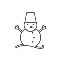 snowman icon. Element of cyber security for mobile concept and web apps icon. Thin line icon for website design and development, app development