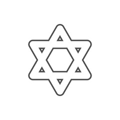 star of David icon. Element of cyber security for mobile concept and web apps icon. Thin line icon for website design and development, app development
