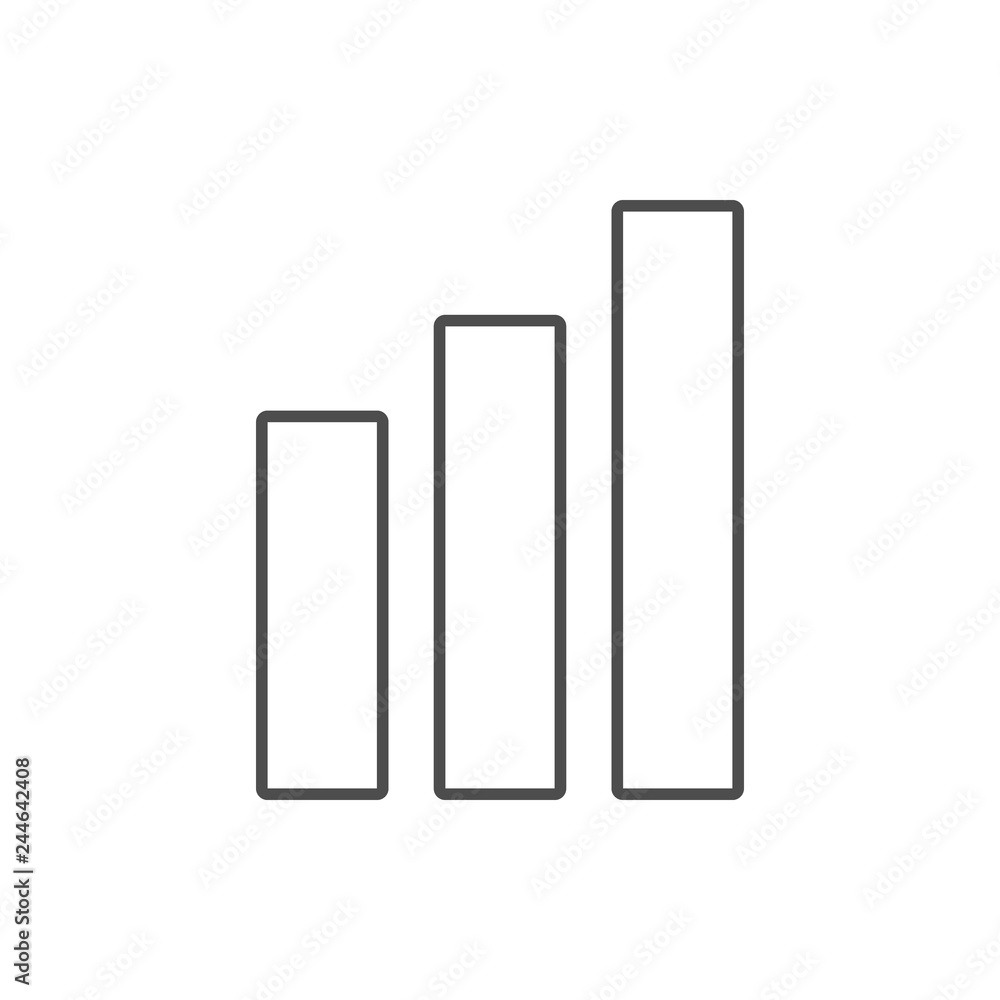 Aufkleber diagram columns icon. element of cyber security for mobile concept and web apps icon. thin line icon