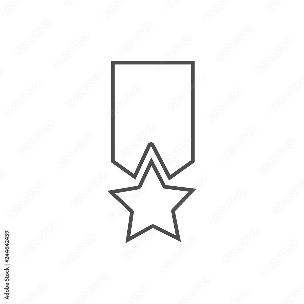 Poster medal icon. element of cyber security for mobile concept and web apps icon. thin line icon for websi