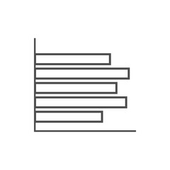 bar chart icon. Element of cyber security for mobile concept and web apps icon. Thin line icon for website design and development, app development