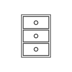 office nightstand icon. Element of cyber security for mobile concept and web apps icon. Thin line icon for website design and development, app development
