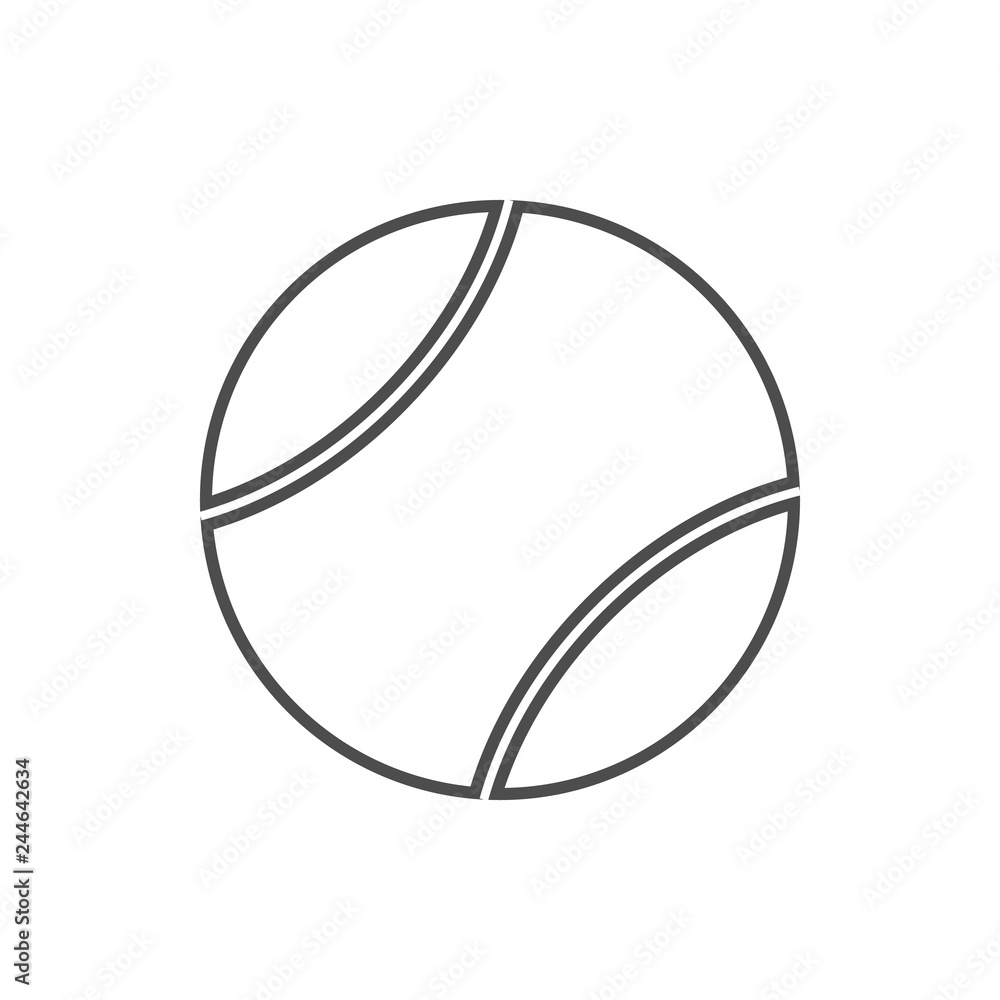 Poster tennis ball icon. element of cyber security for mobile concept and web apps icon. thin line icon for