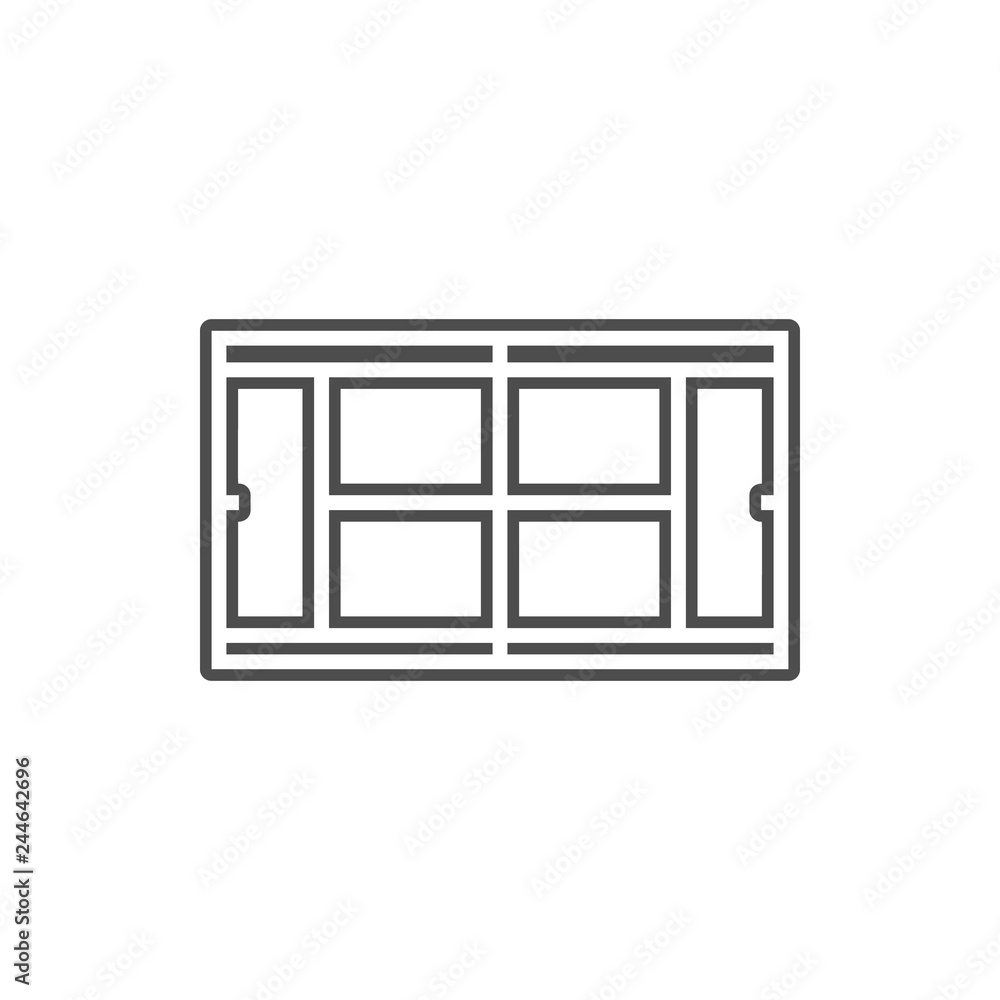 Poster tennis court icon. element of cyber security for mobile concept and web apps icon. thin line icon fo