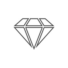 diamond icon. Element of cyber security for mobile concept and web apps icon. Thin line icon for website design and development, app development