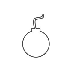 bomb icon. Element of cyber security for mobile concept and web apps icon. Thin line icon for website design and development, app development