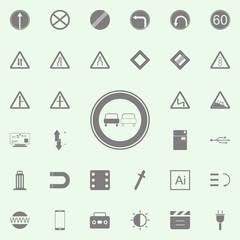 No passing traffic icon. web icons universal set for web and mobile