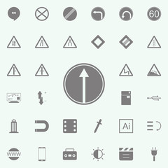 Straight Ahead Blue Traffic Road Sign icon. web icons universal set for web and mobile