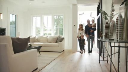 Yong family in new modern home that they just bought / New start