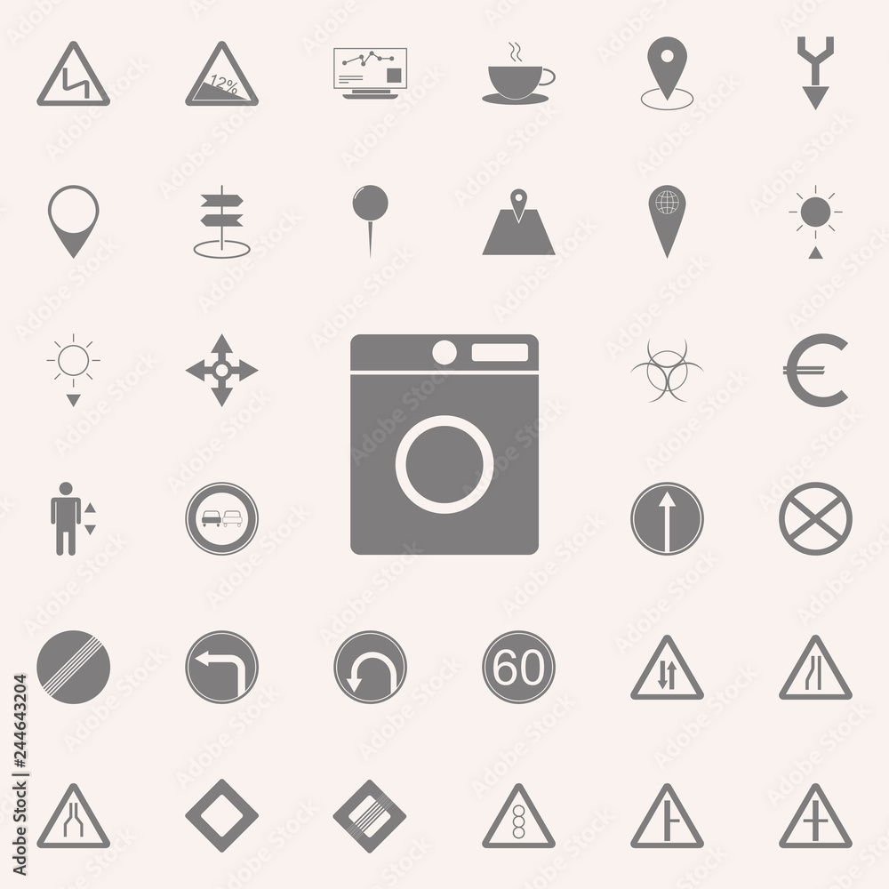 Poster washing machine icon. web icons universal set for web and mobile