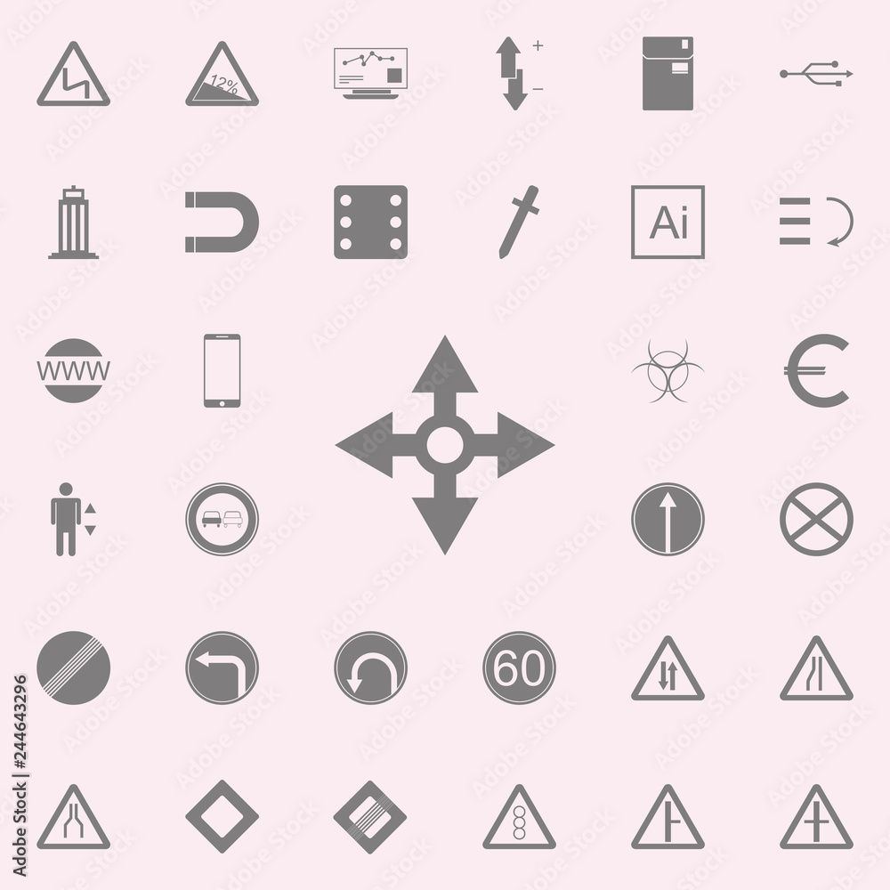 Poster four arrows icon. web icons universal set for web and mobile