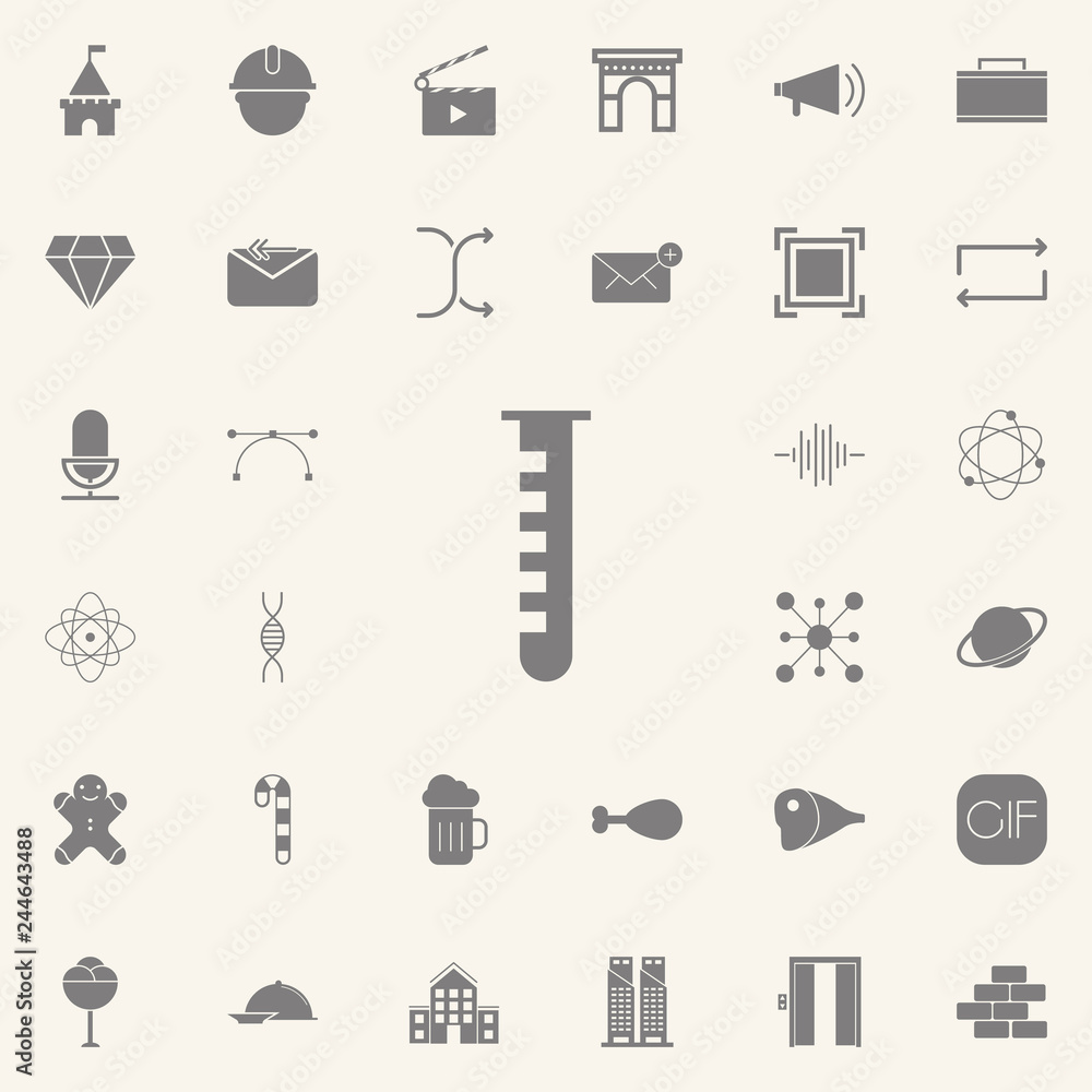 Aufkleber vial icon. web icons universal set for web and mobile
