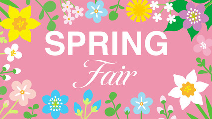 Round frame of Colorful Wildflowers, including words 