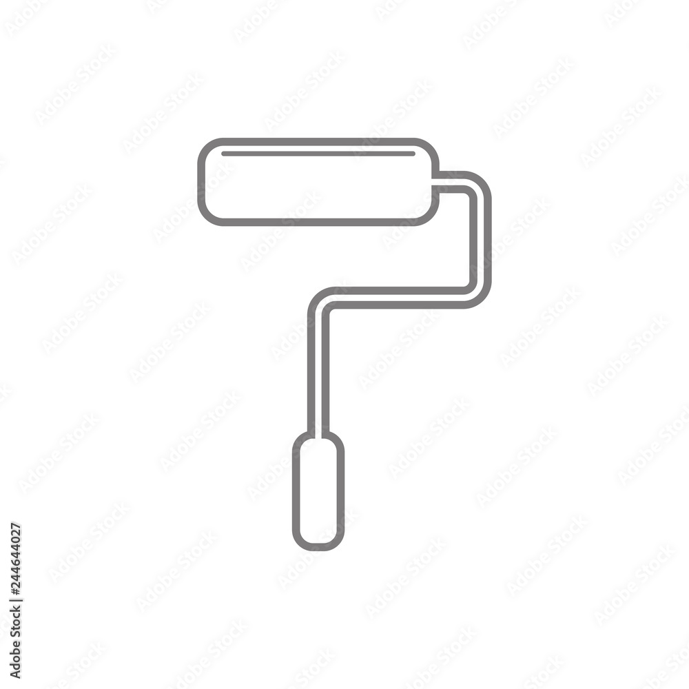 Poster paint roller icon. element of cyber security for mobile concept and web apps icon. thin line icon fo