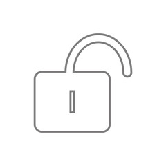 open Lock  icon. Element of cyber security for mobile concept and web apps icon. Thin line icon for website design and development, app development