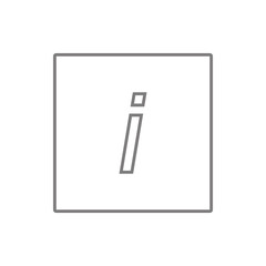  italic type style graphic design icon. Element of cyber security for mobile concept and web apps icon. Thin line icon for website design and development, app development