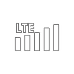 lte network  mobile icon. Element of cyber security for mobile concept and web apps icon. Thin line icon for website design and development, app development