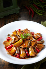 Delicious Chinese cuisine, braise Snake meat