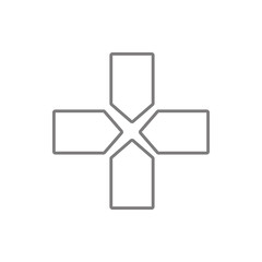 button joystick icon. Element of cyber security for mobile concept and web apps icon. Thin line icon for website design and development, app development