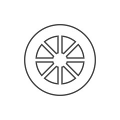 Fototapeta premium wheel icon. Element of cyber security for mobile concept and web apps icon. Thin line icon for website design and development, app development