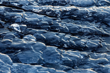 Abstract of rippled and layered ice