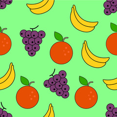 fruits fresh wallpaper art cute funny colorful vector illustration concept 
