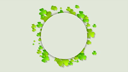 St. Patricks Day green shamrock clovers background