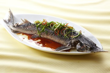 Delicious Chinese cuisine, Steaming fish