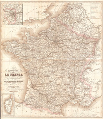 1852, Levasseur Map of France