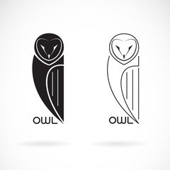Vector of an owls design on white background., Bird Icon., Wild Animals. Easy editable layered vector illustration.