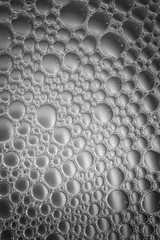 abstract black and white of soap bubbles 