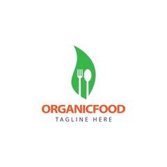 Green Leaf Organic Logo Vector Template