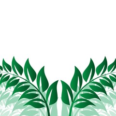 Green Leaf Organic Logo Vector Template