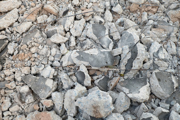 broken bricks and mortar