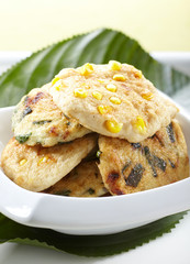 Delicious Chinese food, vegetable cake

